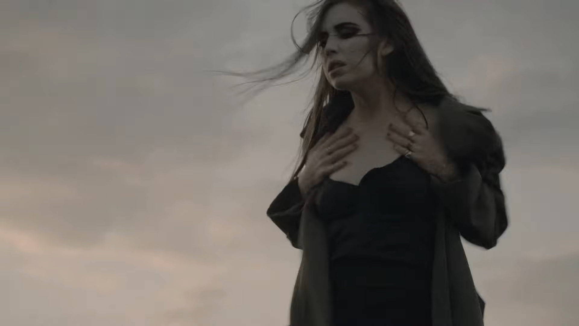 Lykke Li with long hair in song video called "Gunshot"